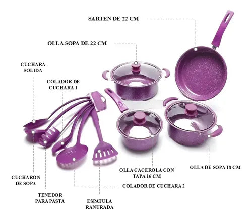 Set ollas lujo 13 piezas